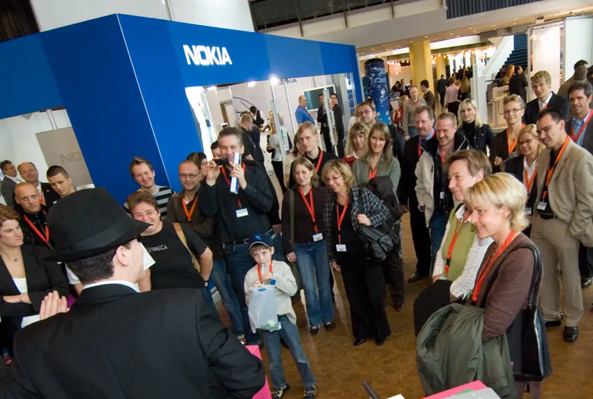 Messeshow am Nokia-Stand